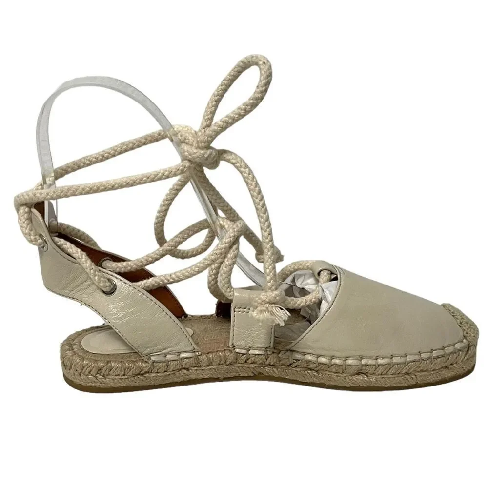& OTHER STORIES D’Orsay Ankle Wrap Tie Espadrilles 37